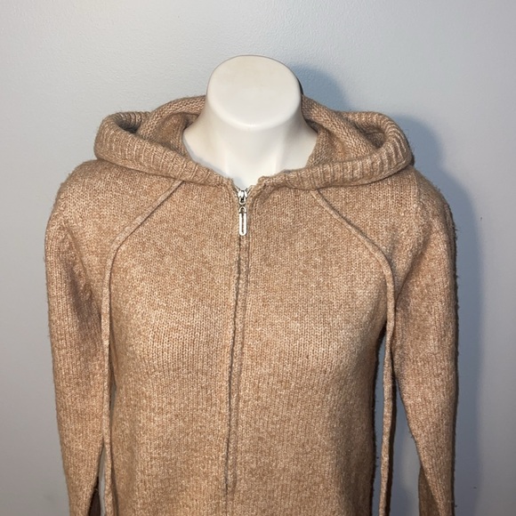 Pol ladies long zipper hooded cardigan. Small. - Picture 2 of 15